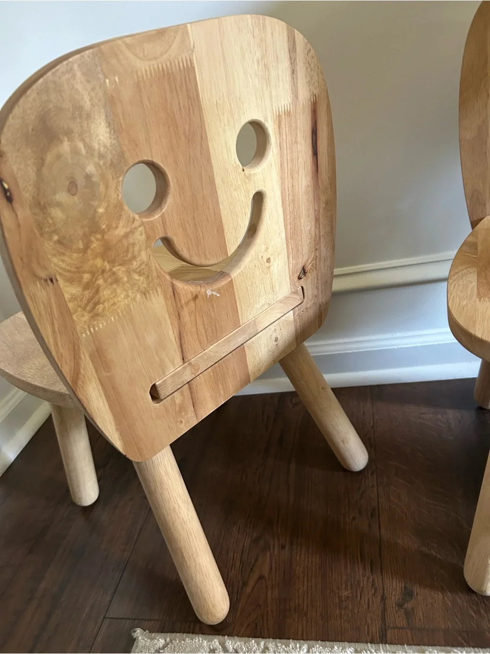 Hobby Lobby Natural Wood Kids Smile-Back Chairs - Set of 2